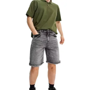 Men's Denim Short,Dark Grey