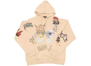 Men's Grunge Hoodie In Cream