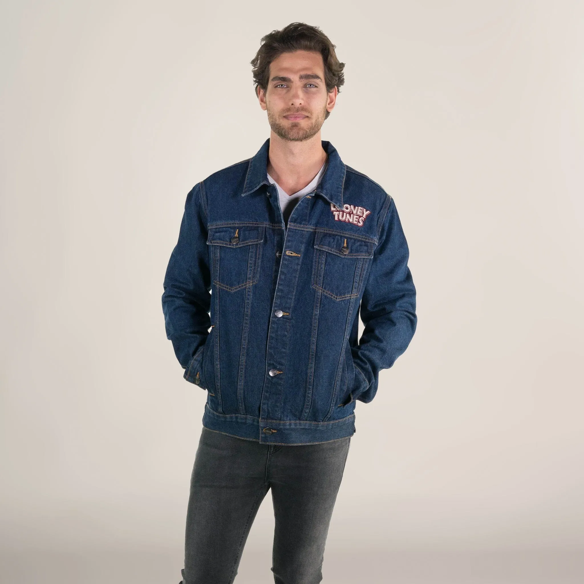 Men's Looney Tunes Denim Trucker Jacket