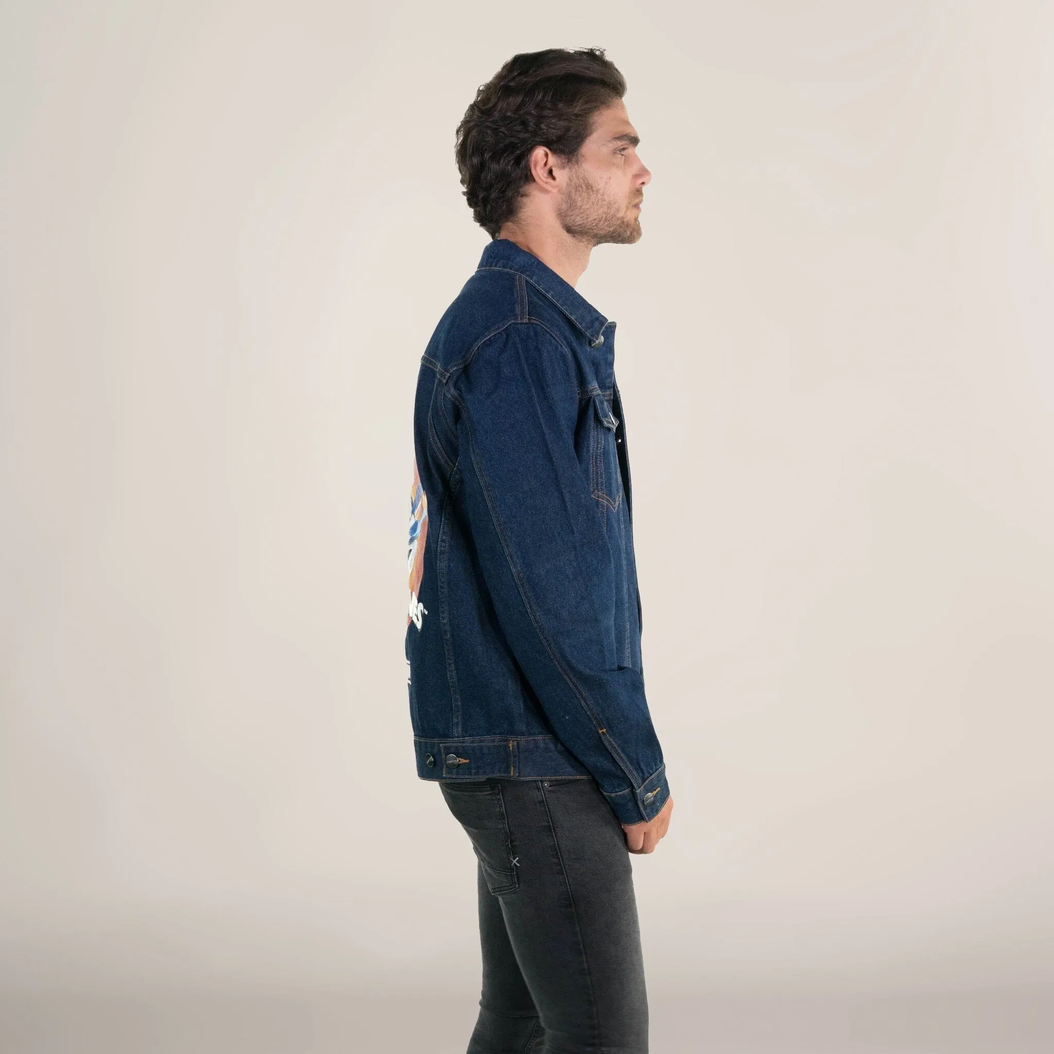 Men's Looney Tunes Denim Trucker Jacket