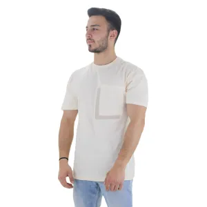 Men's Pocket Side T-Shirt,Beige