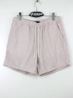 Men's Striped Drawstring Short,Light Pink