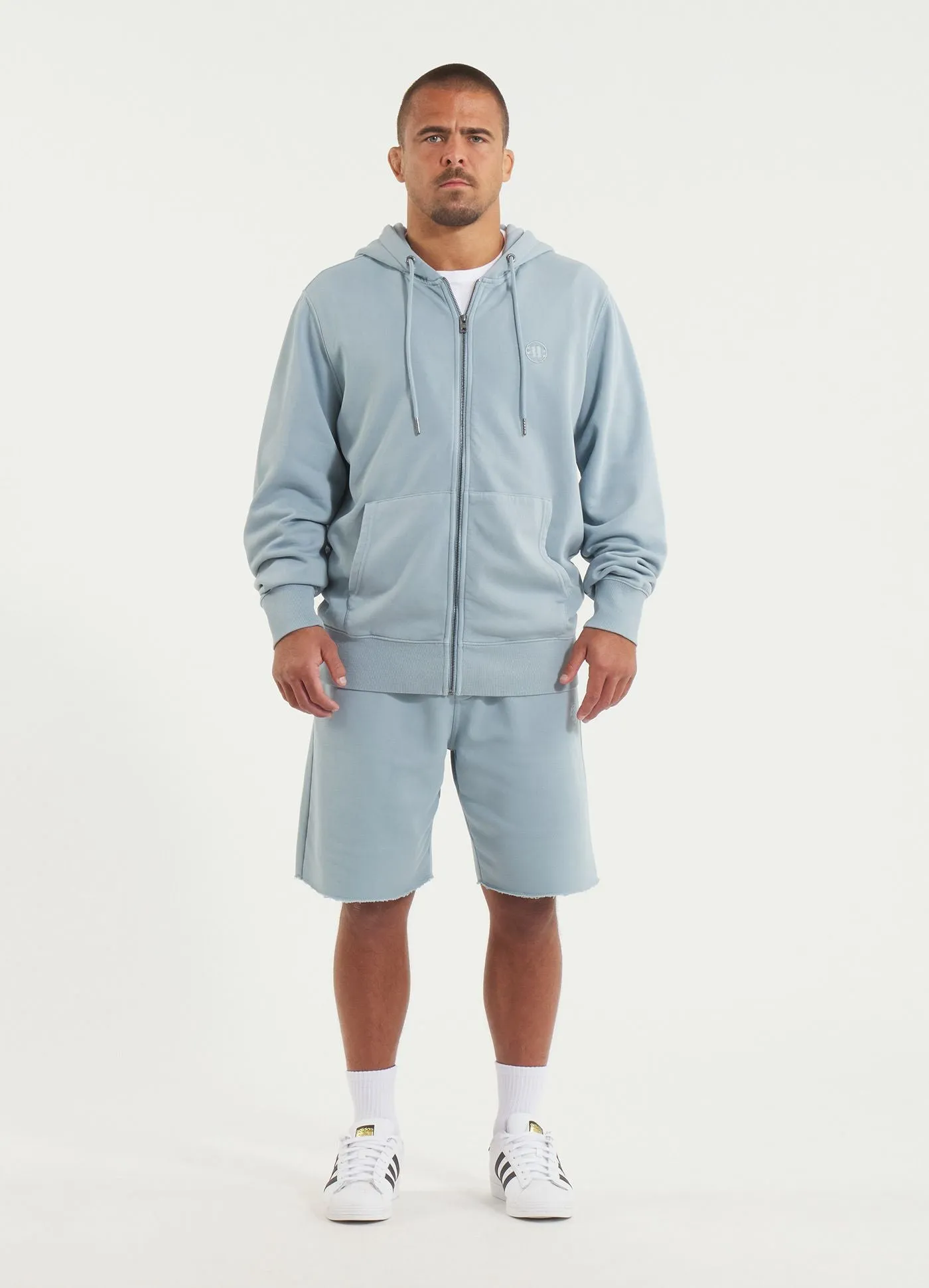 Men's Zip-up hoodie Washed Lancaster II - Washed blue