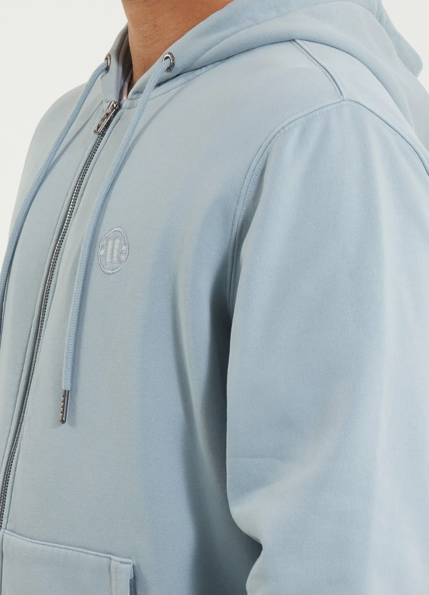 Men's Zip-up hoodie Washed Lancaster II - Washed blue
