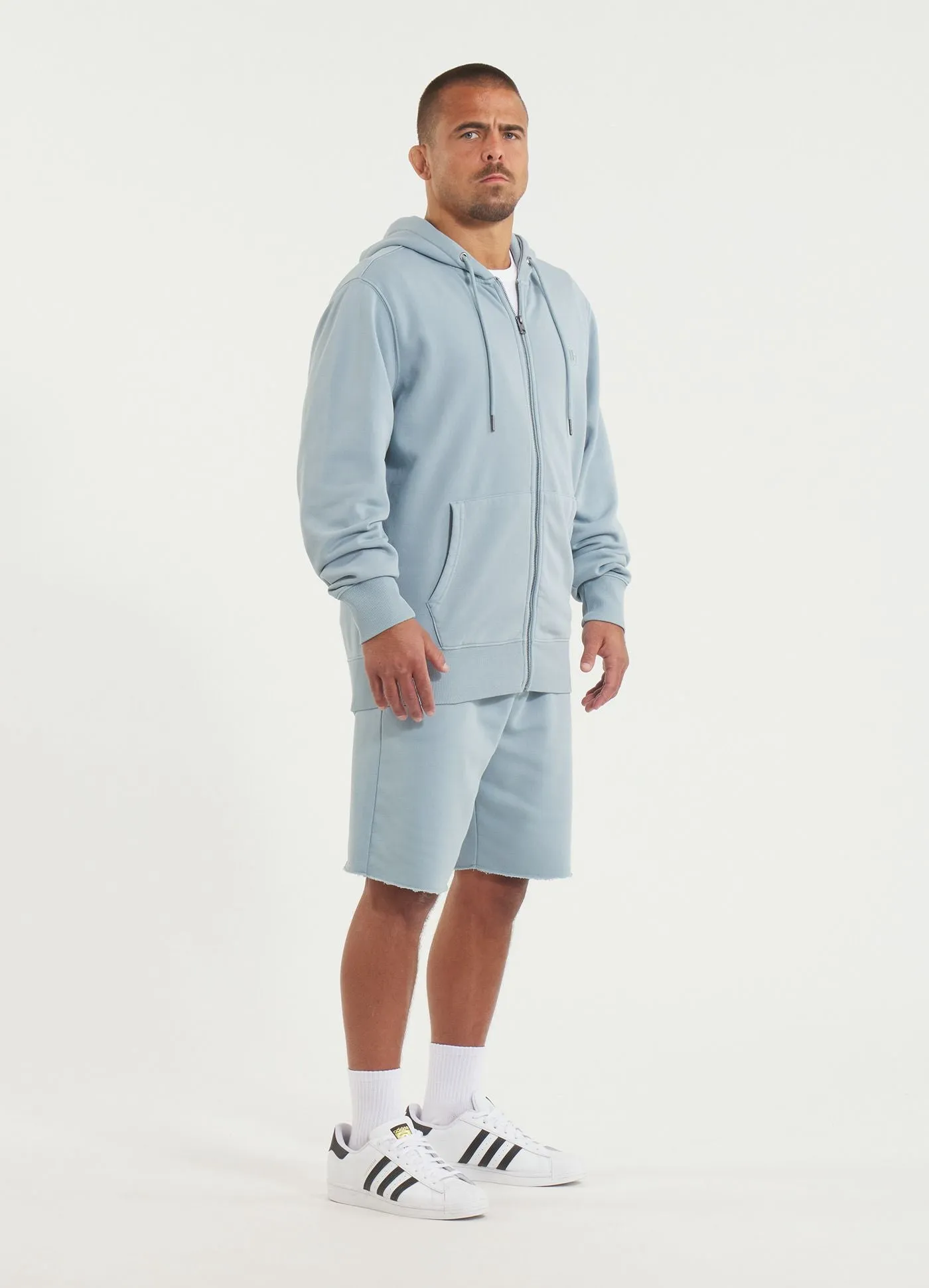 Men's Zip-up hoodie Washed Lancaster II - Washed blue