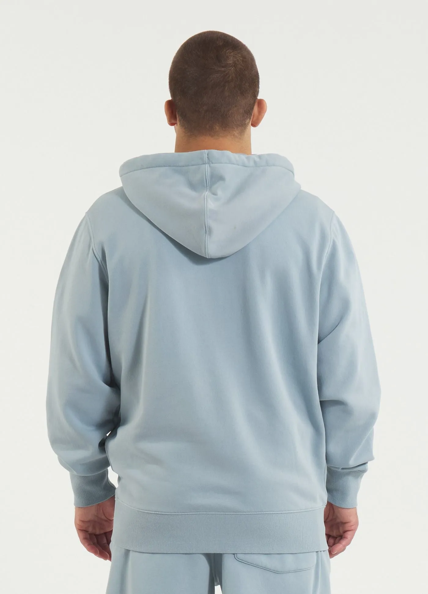 Men's Zip-up hoodie Washed Lancaster II - Washed blue