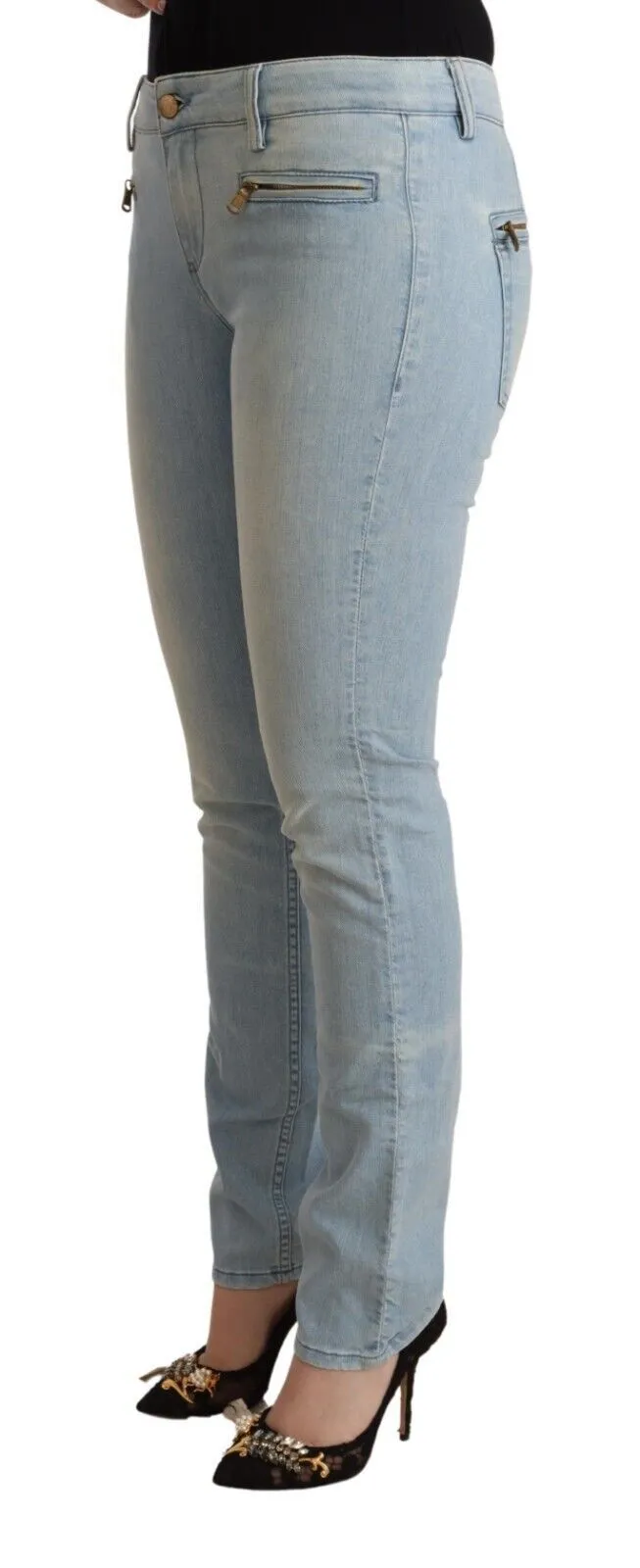 MILA SCHÖN  Cotton Mid Waist Slim Fit  Women's Jeans
