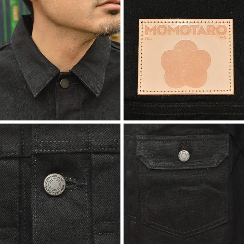 MOMOTARO JEANS "MMGJ1102" #002 Classic Black Denim Jacket 15.7oz
