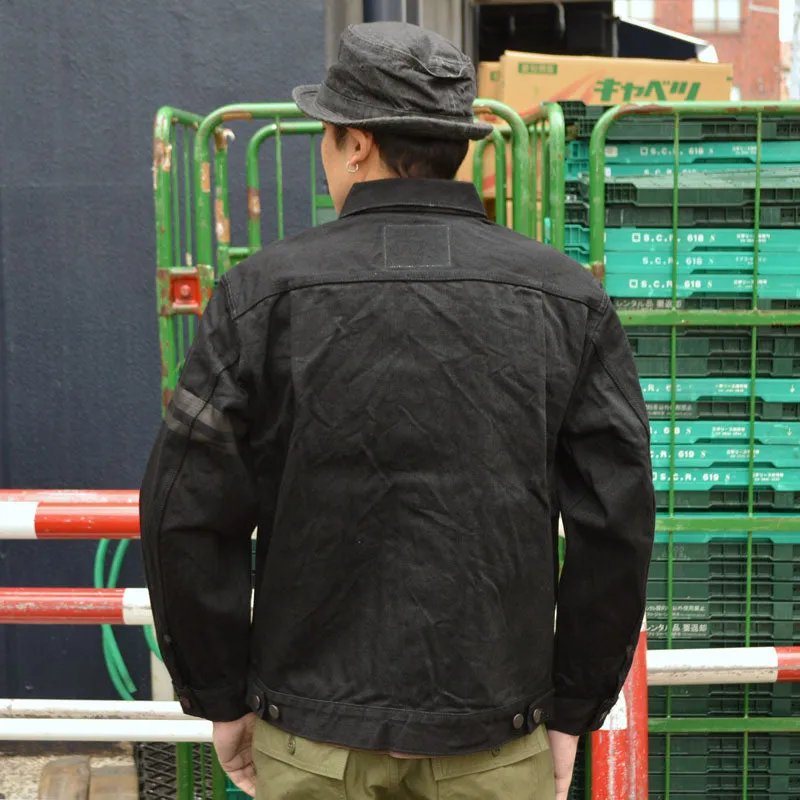 MOMOTARO JEANS "MMGJ1102" #002 Classic Black Denim Jacket 15.7oz