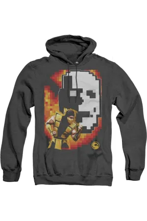 Mortal Kombat Klassic Scorpion Adult Heather Hoodie / Hooded Sweatshirt