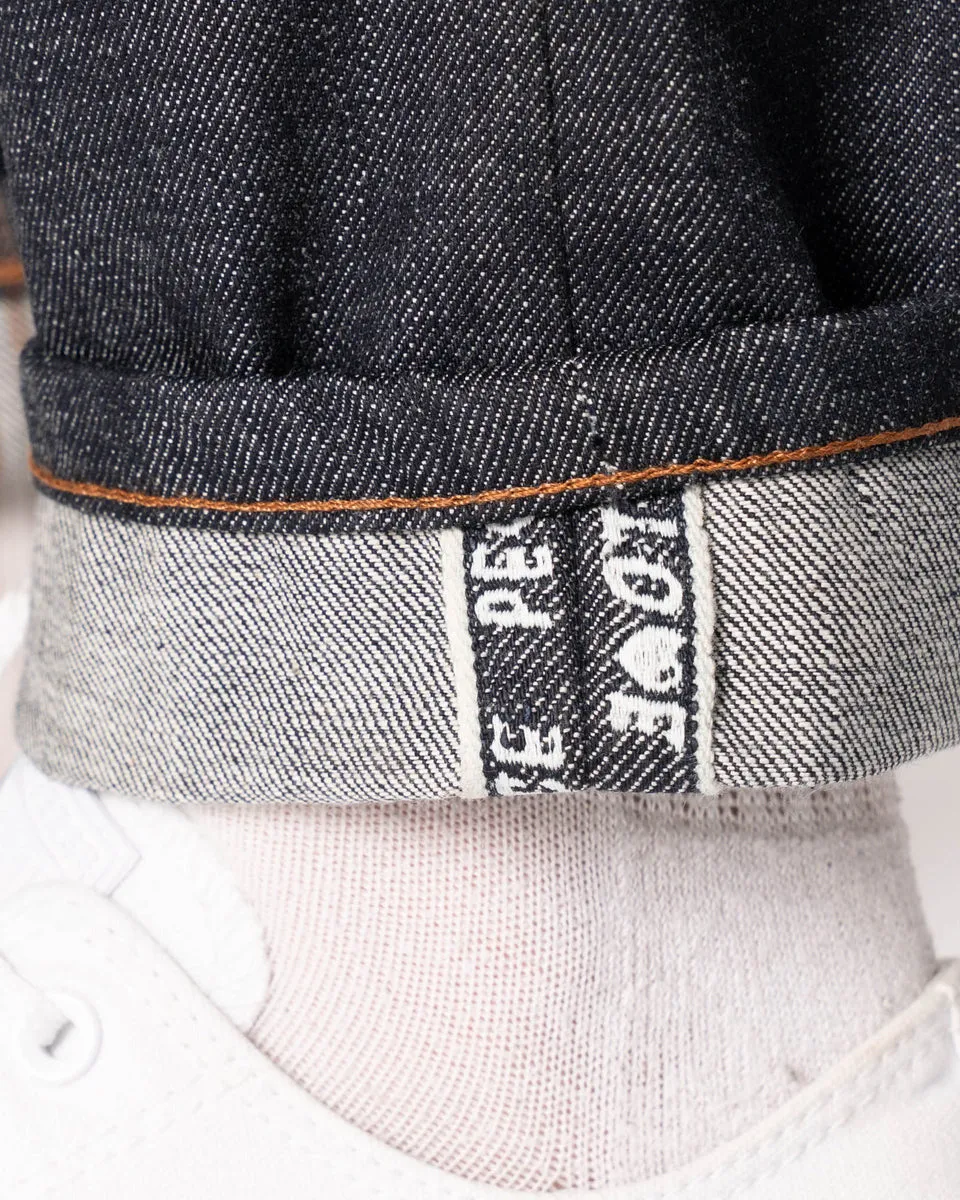 Naked & Famous Denim Easy Guy Relaxed Tapered Mens Jeans - Love & Peace Selvedge