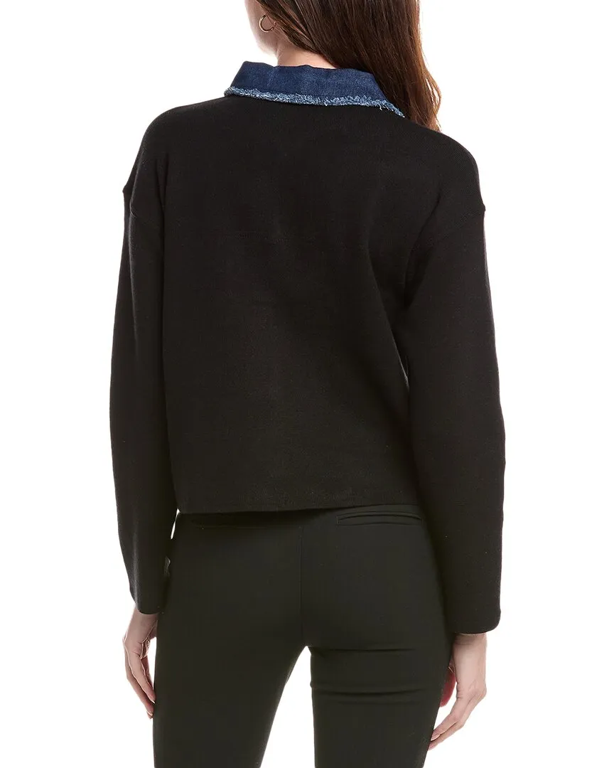 Nanette Nanette Lepore Denim-Trim Jacket