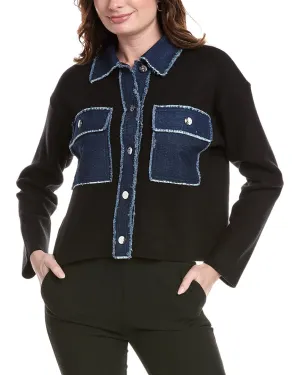 Nanette Nanette Lepore Denim-Trim Jacket