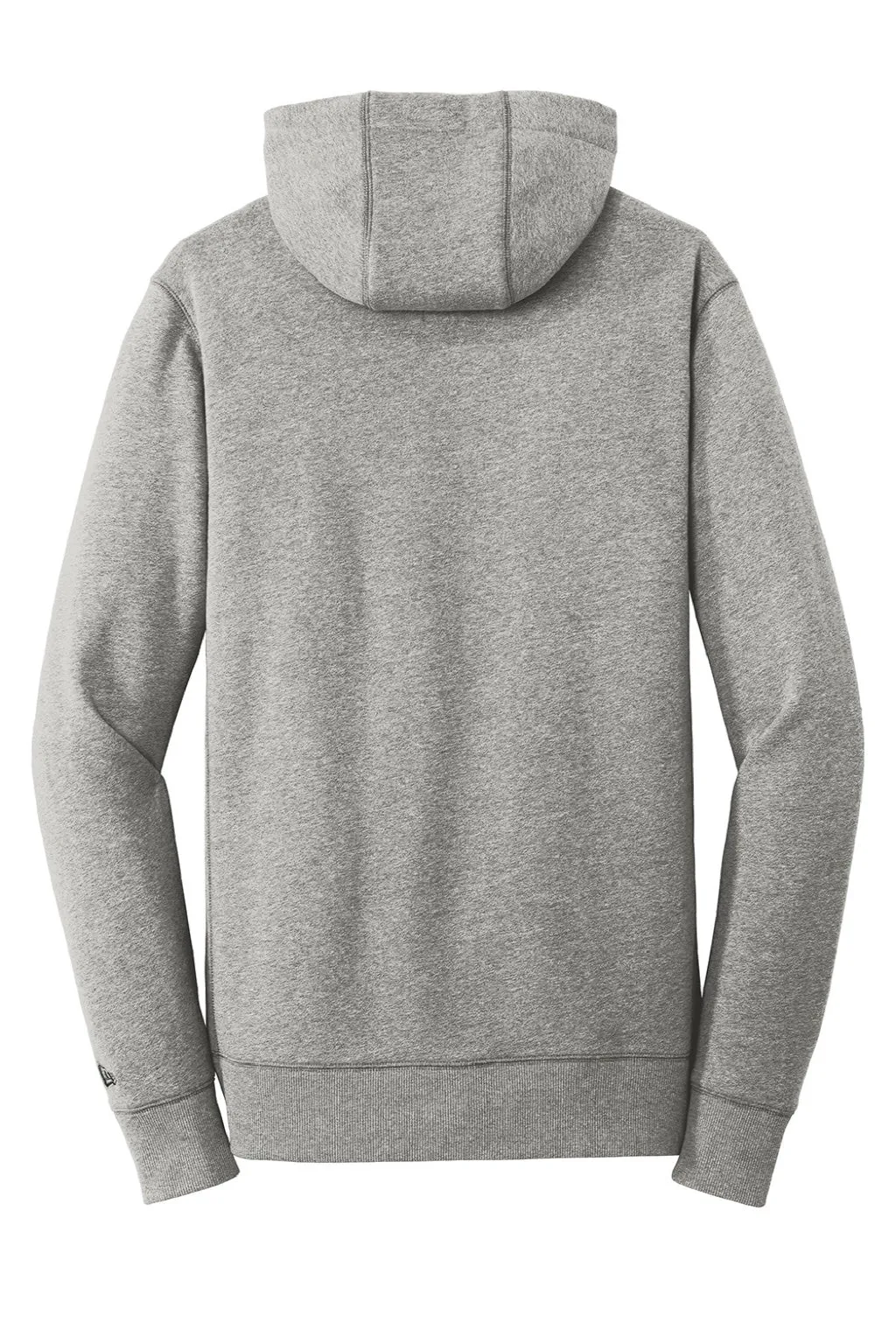 New Era Mens Sueded French Terry Hooded Sweatshirt Hoodie w/ Pouch Pocket - Light Graphite Grey Twist