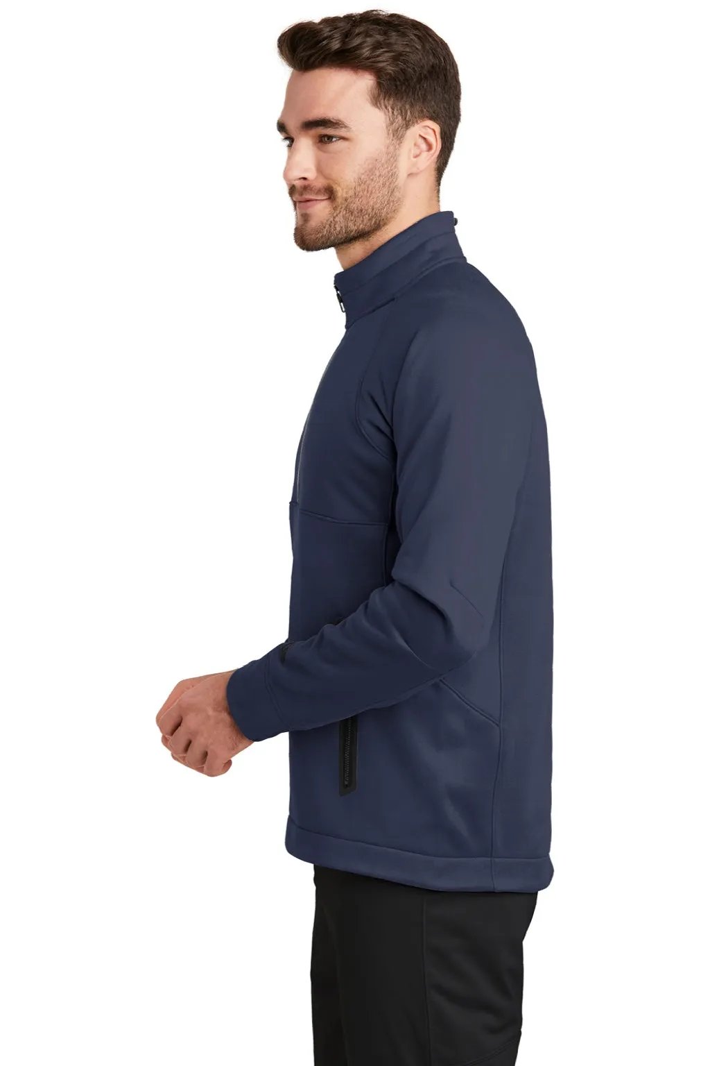 New Era Mens Venue Moisture Wicking Fleece 1/4 Zip Sweatshirt w/ Pockets - Navy Blue