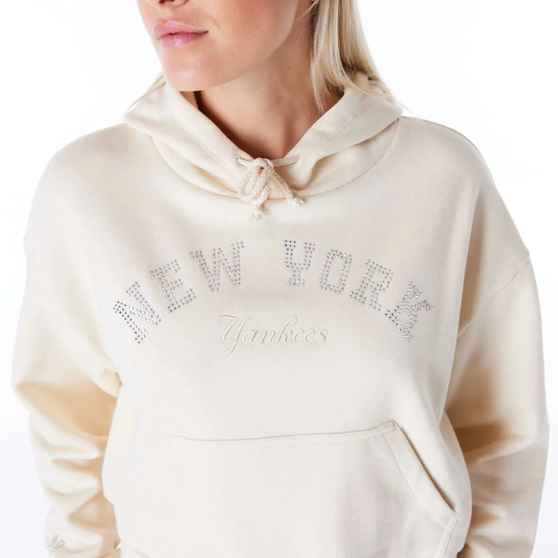New Era Sweatshirts And Hoodies New York Yankees Womens MLB Diamante Stone Pullover Hoodie