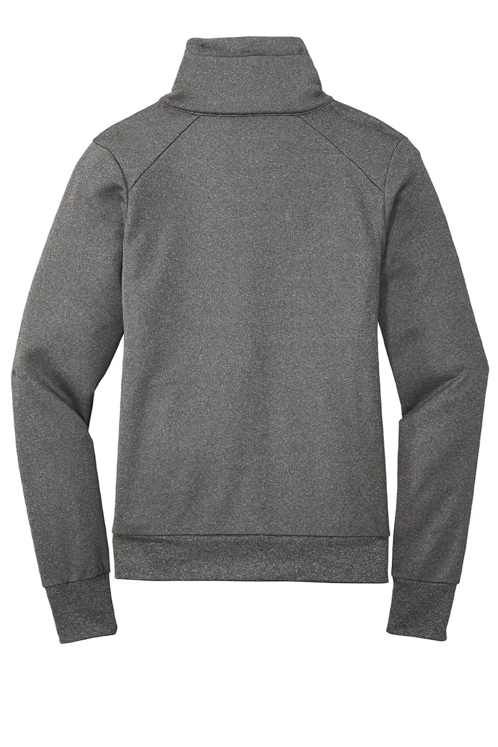 New Era Womens Performance Terry Full Zip Sweatshirt w/ Pockets - Heather Graphite Grey