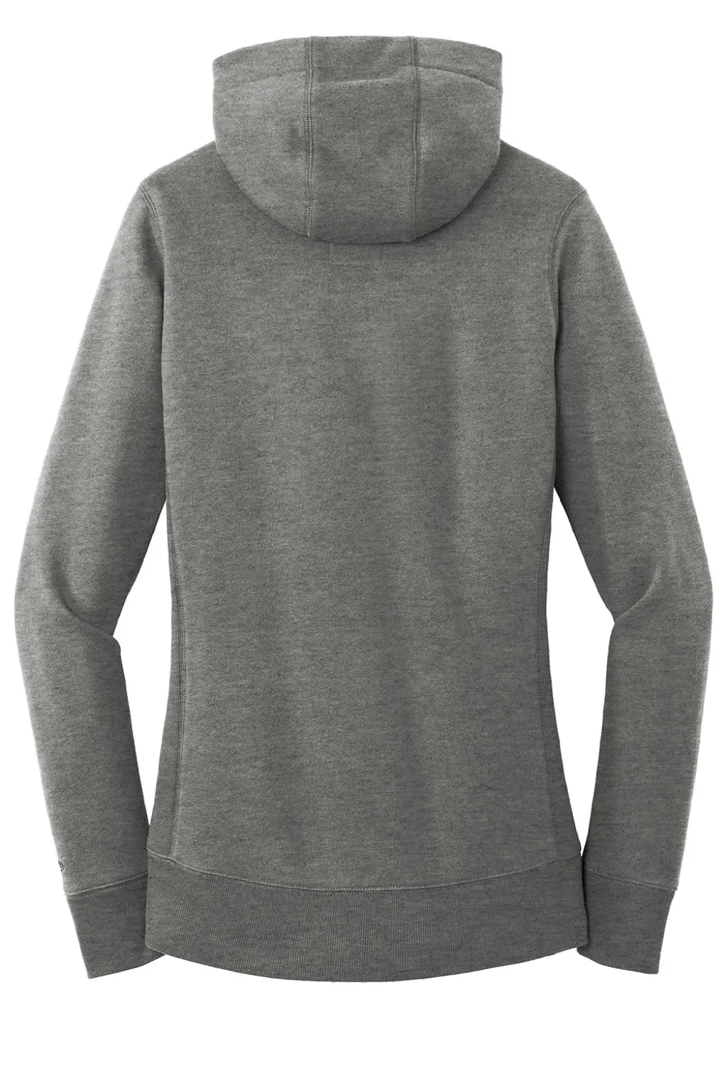 New Era Womens Sueded French Terry Hooded Sweatshirt Hoodie w/ Pouch Pocket - Black Twist