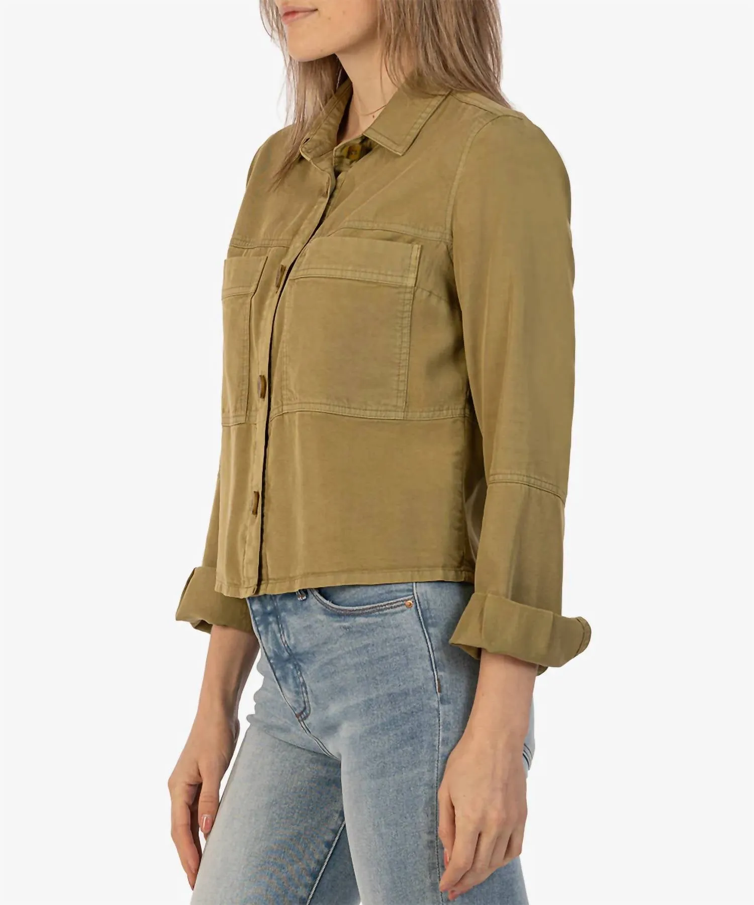 New Zinnia Tencel Jacket In Limeade