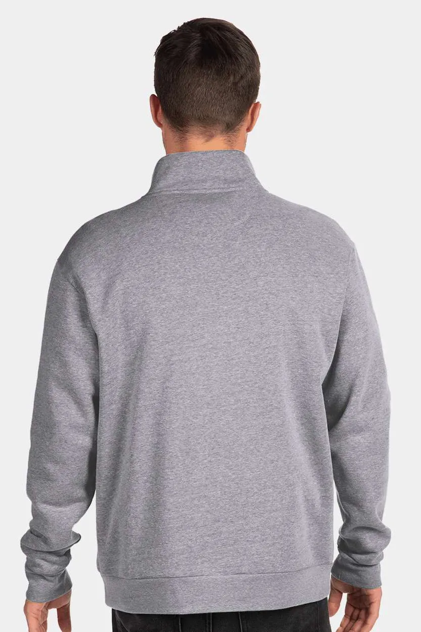 Next Level Mens Fleece 1/4 Zip Sweatshirt - Heather Grey