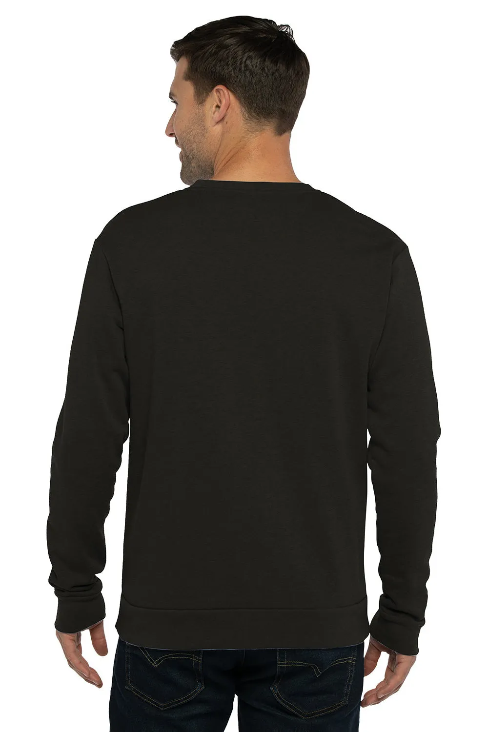 Next Level Mens PCH Crewneck Sweatshirt - Heather Black