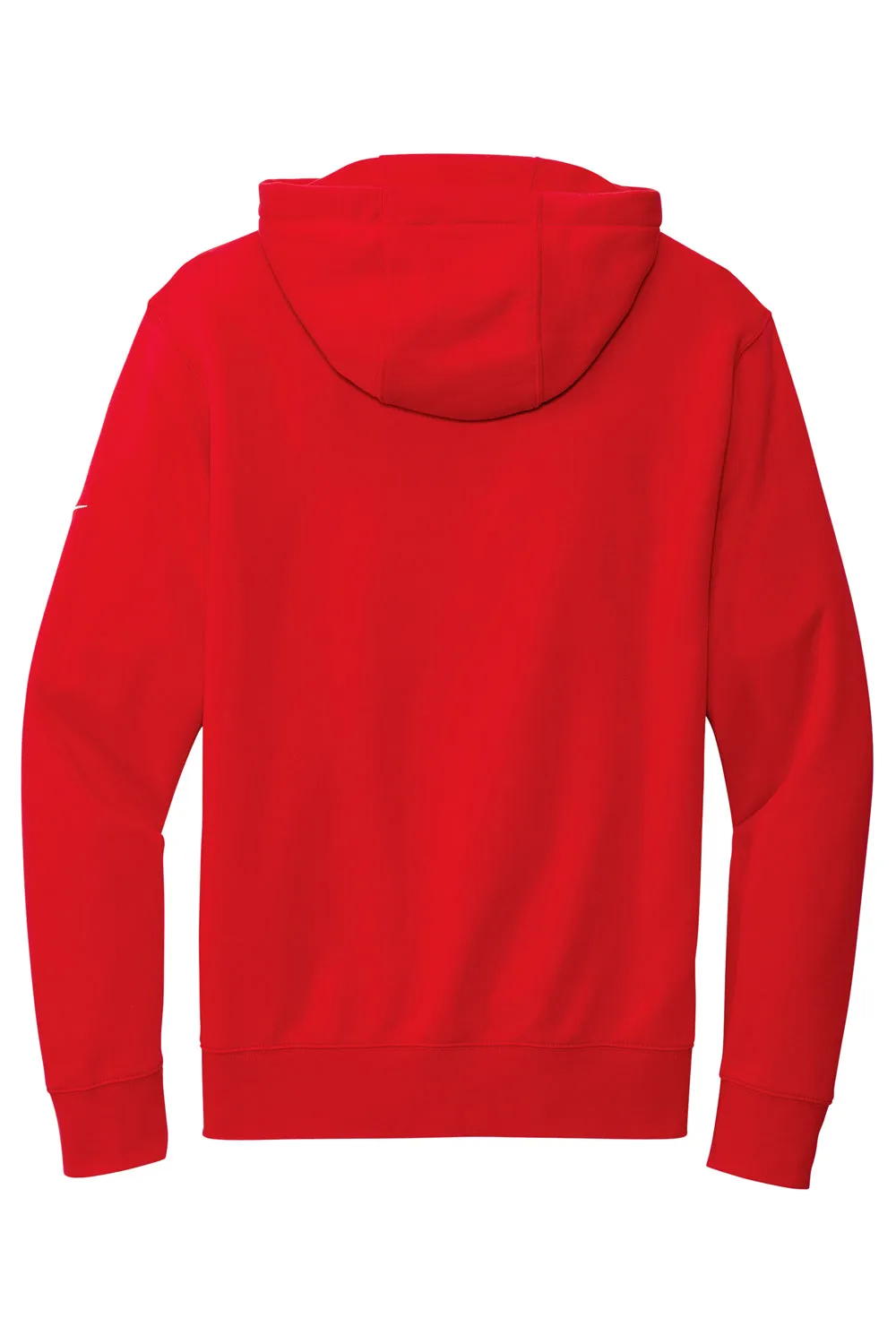 Nike Mens Club Fleece Full Zip Hooded Sweatshirt Hoodie w/ Pockets - University Red