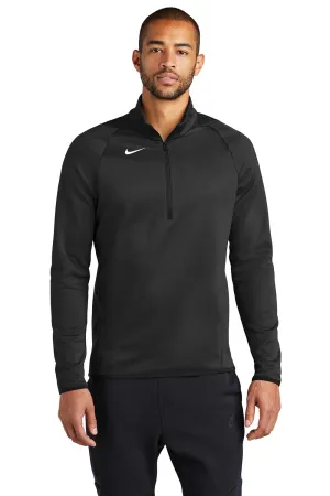 Nike Mens Therma-Fit Moisture Wicking Fleece 1/4 Zip Sweatshirt - Team Black