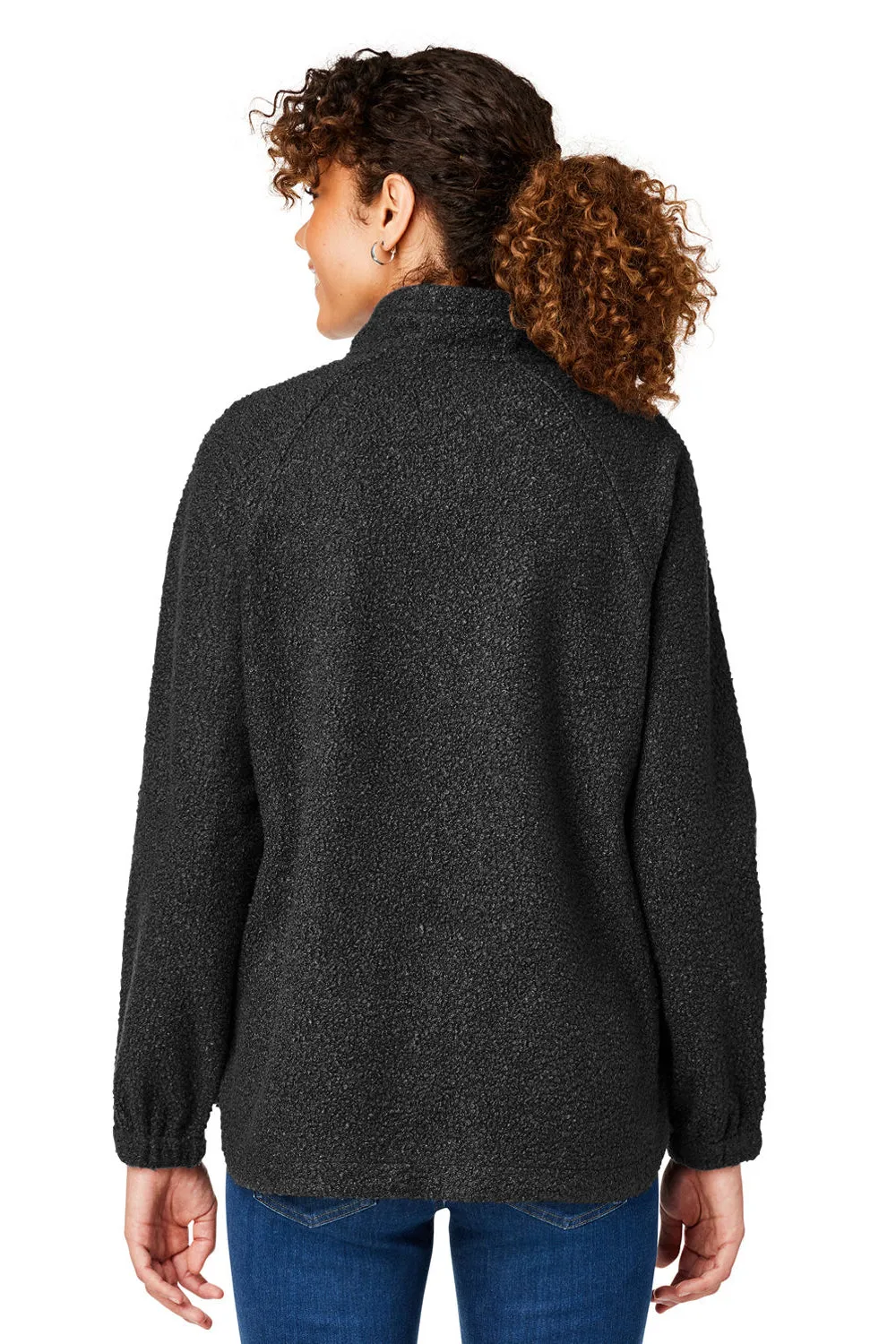 North End Womens Aura Sweater Fleece 1/4 Zip Sweatshirt w/ Pockets - Black