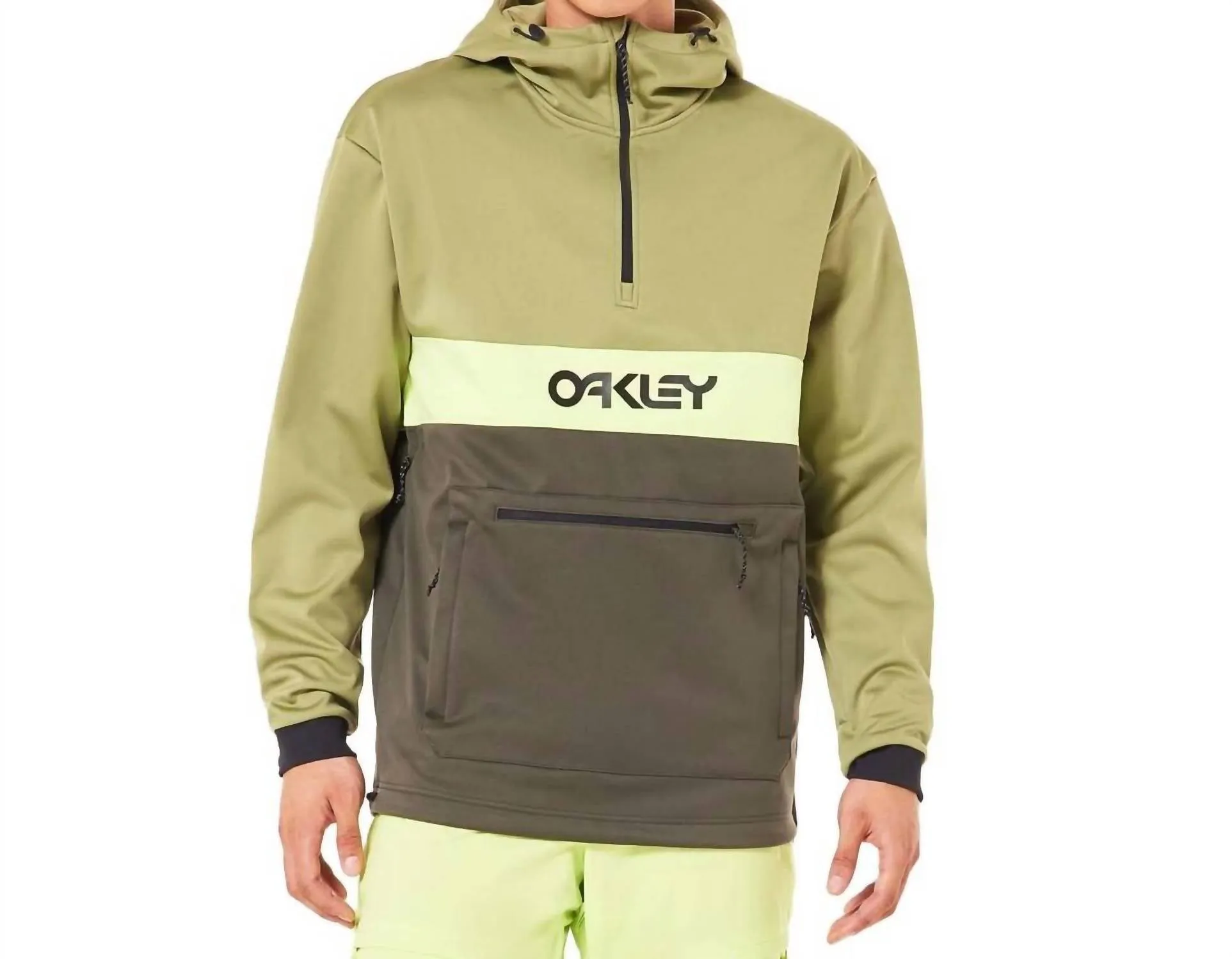 Nose Grab Softshell Hoodie In New Dark Brush/fern