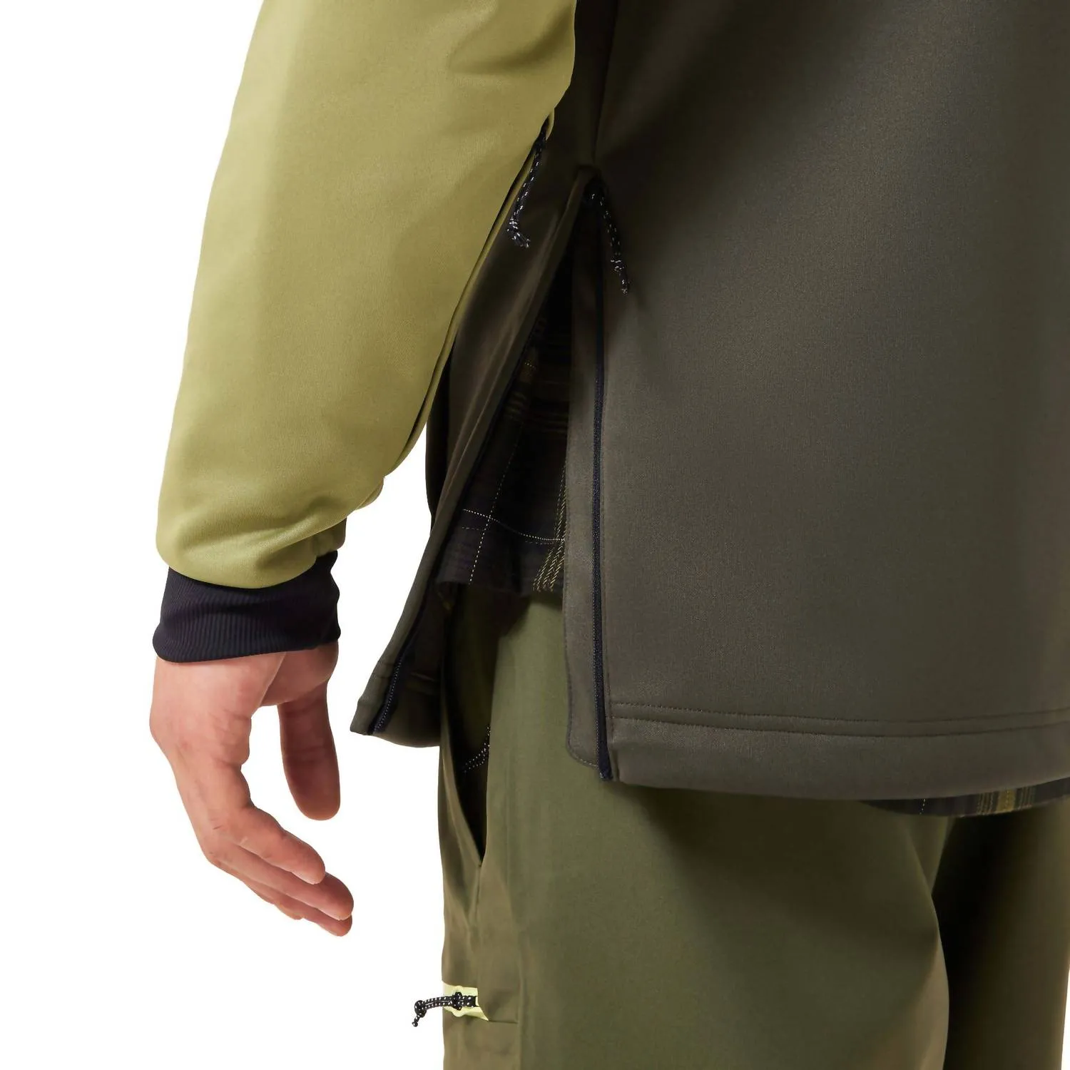 Nose Grab Softshell Hoodie In New Dark Brush/fern