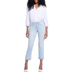 NYDJ Womens Marilyn Raw Hem Denim Straight Leg Jeans