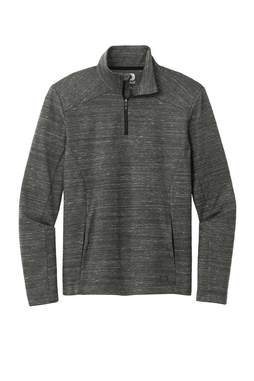 Ogio Mens Flux 1/4 Zip Sweatshirt w/ Pockets - Heather Tarmac Grey