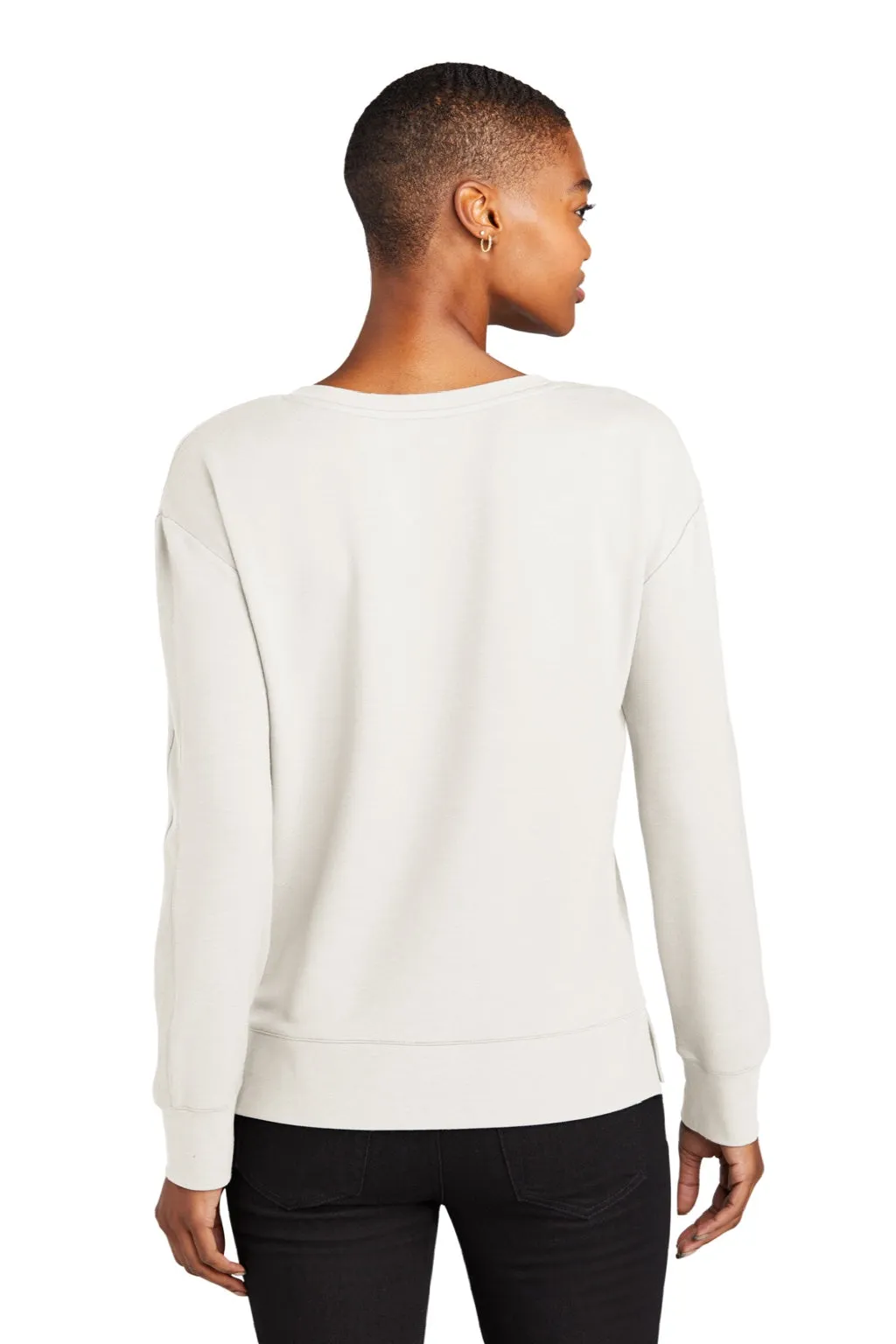 Ogio Womens Luuma Flex V-Neck Sweatshirt - Ivory Snow White