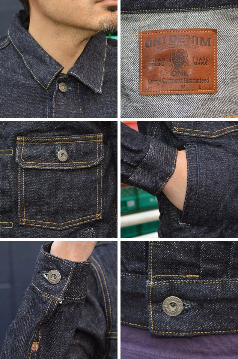 ONI DENIM "ONI-02516P" 15oz Low Tension Selvedge Denim Warm Pocket Tyle2 Jacket