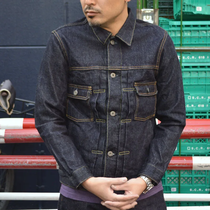 ONI DENIM "ONI-02516P" 15oz Low Tension Selvedge Denim Warm Pocket Tyle2 Jacket