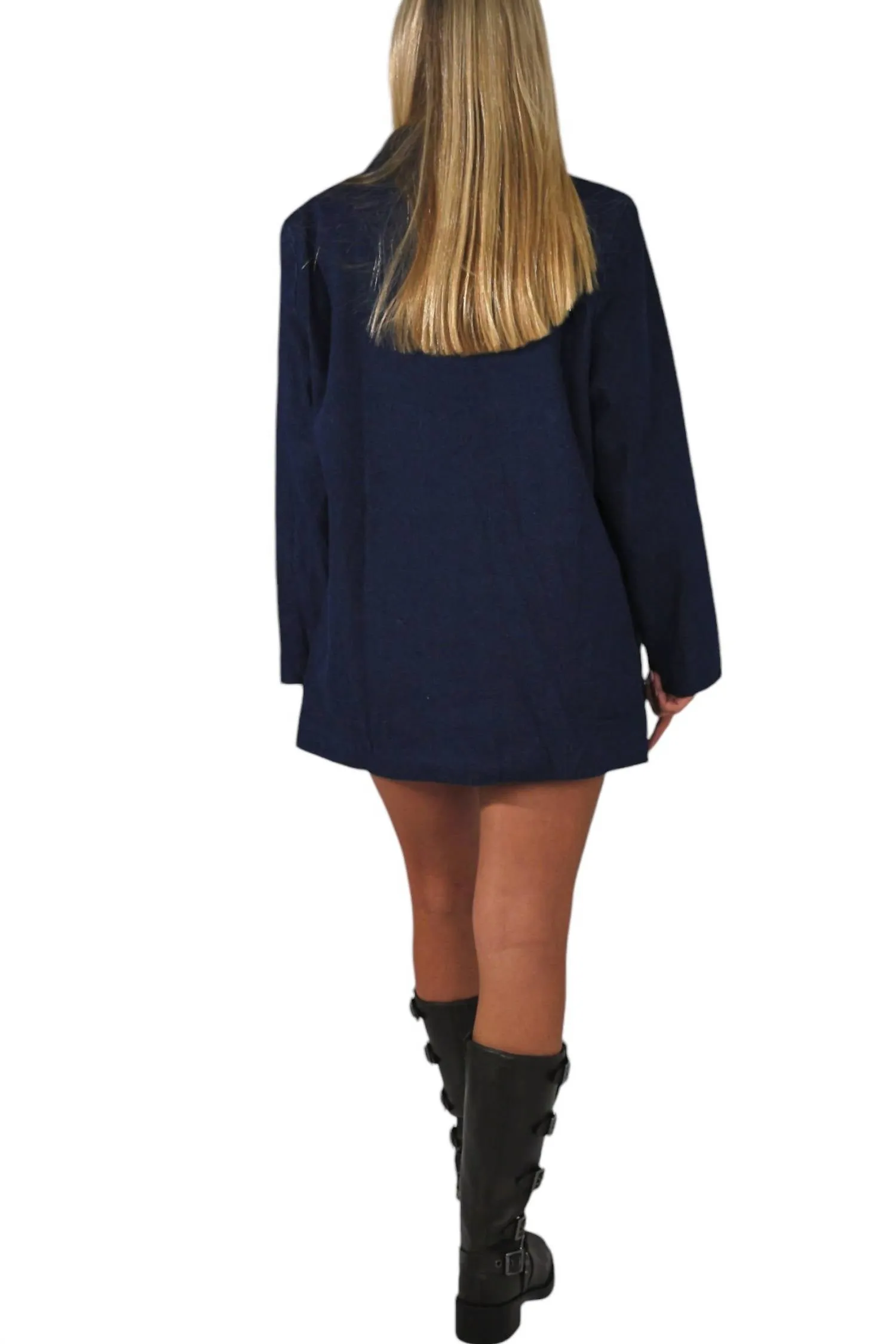 Out N About Denim Blazer In Dark Washed