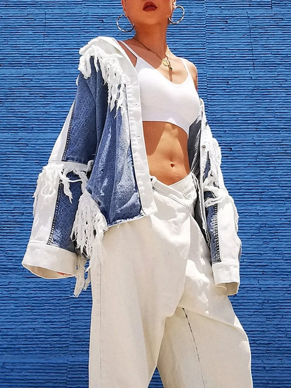 Patchwork Tassel Denim Jacket