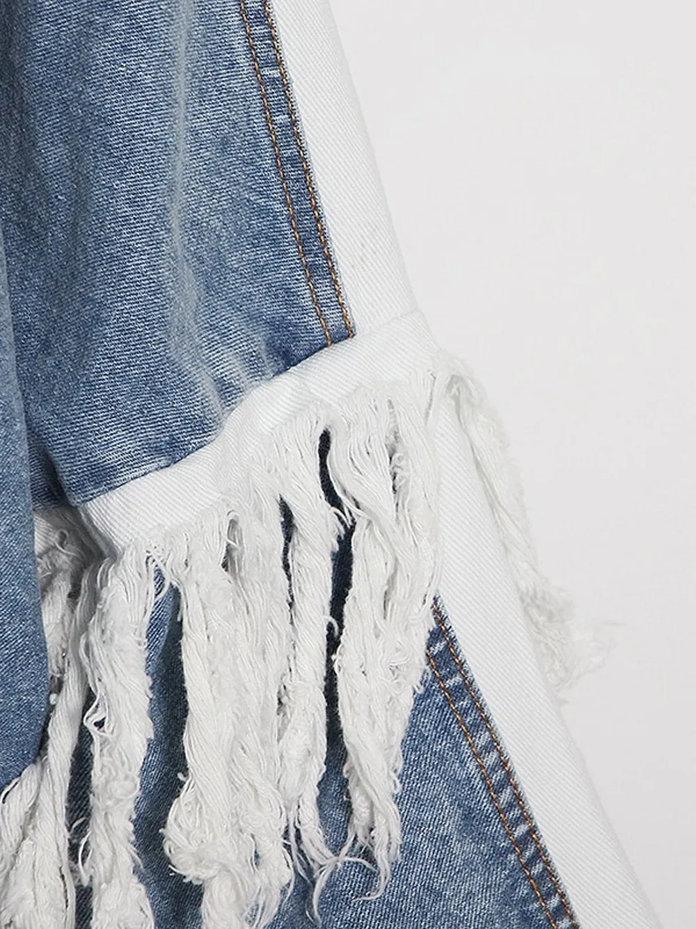 Patchwork Tassel Denim Jacket