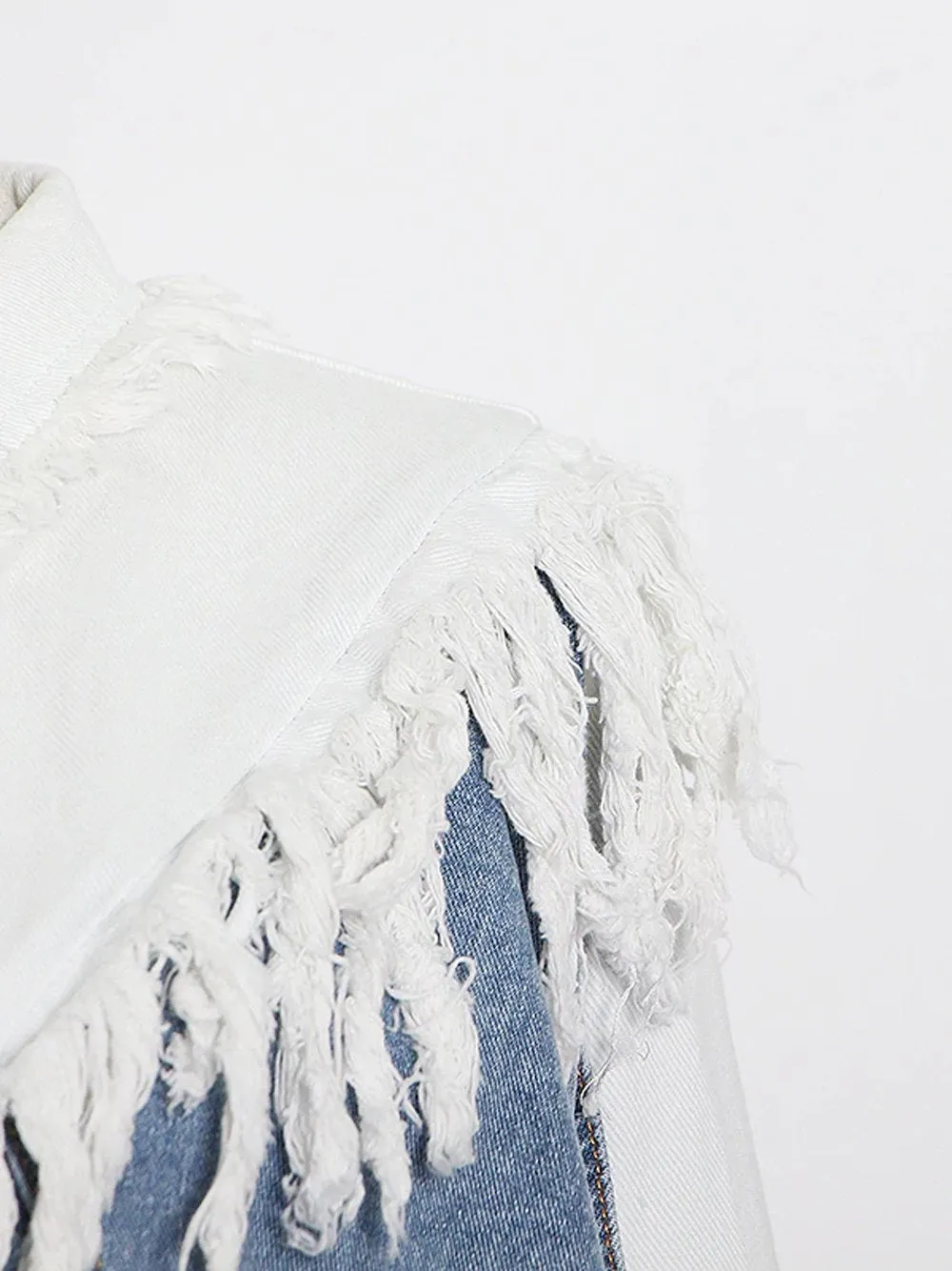 Patchwork Tassel Denim Jacket