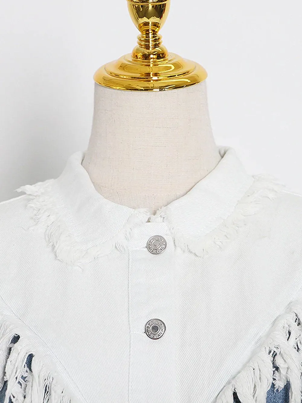 Patchwork Tassel Denim Jacket