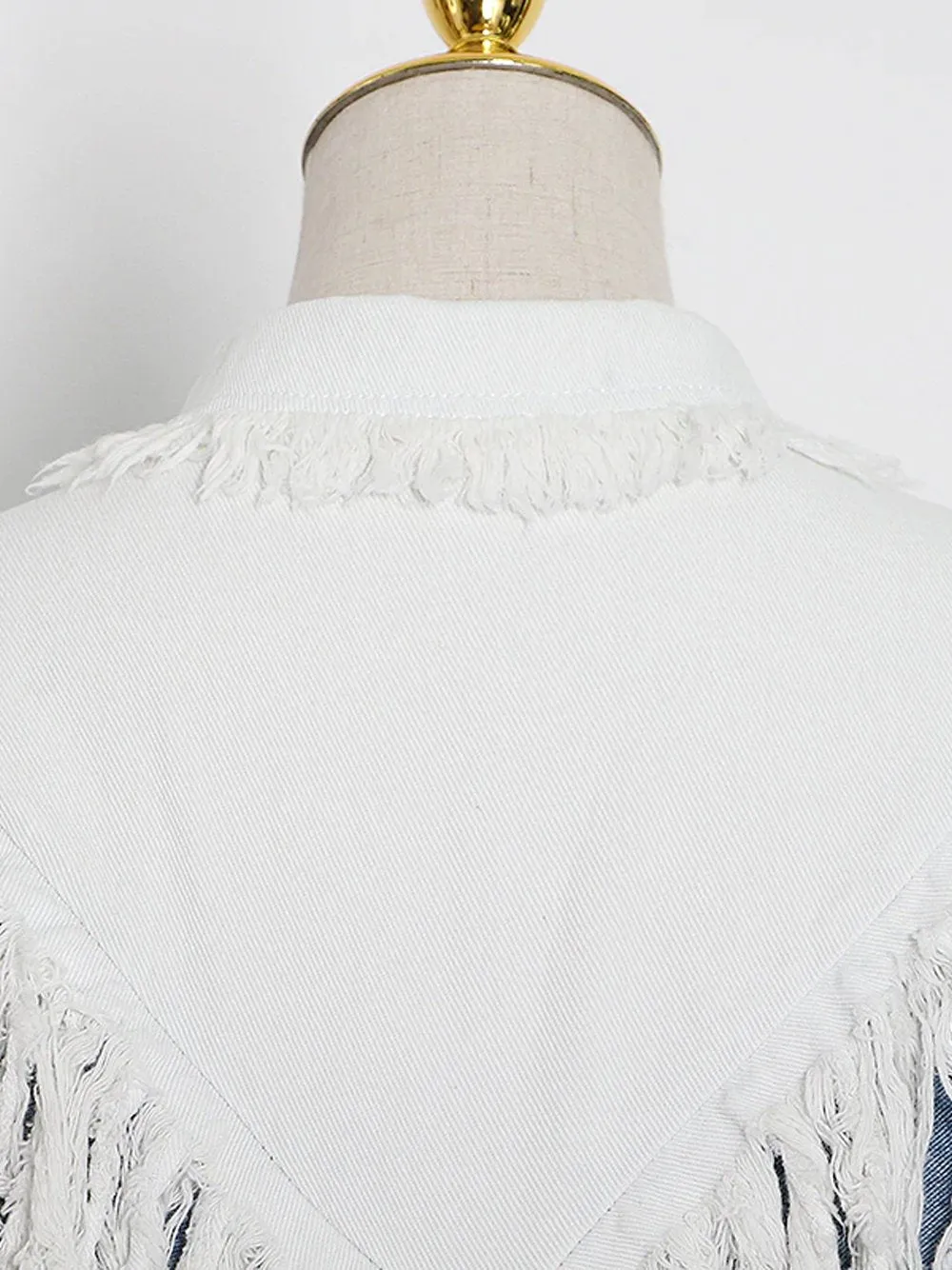 Patchwork Tassel Denim Jacket