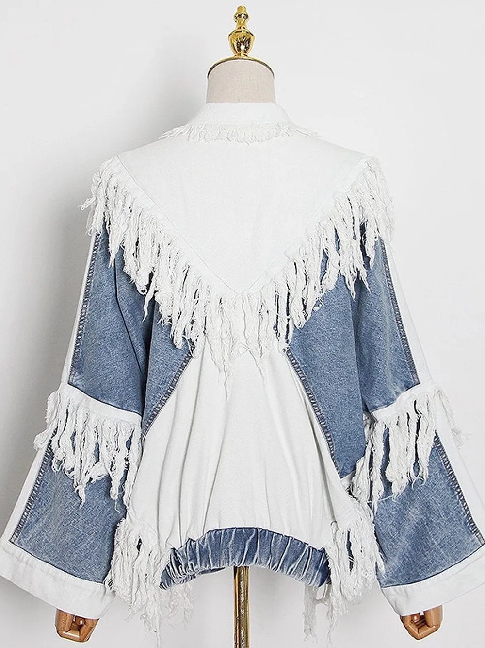 Patchwork Tassel Denim Jacket