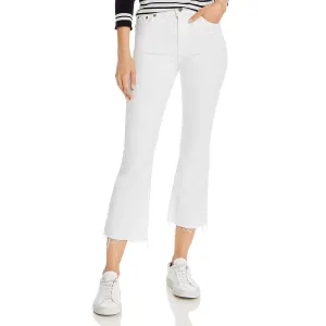 Pistola Womens Lennon Frayed Hem High Rise Cropped Jeans