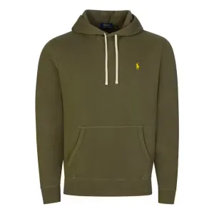 Polo Ralph Lauren Hoodie Men's Medium Dark Sage Fleece Lined Pullover APP1047