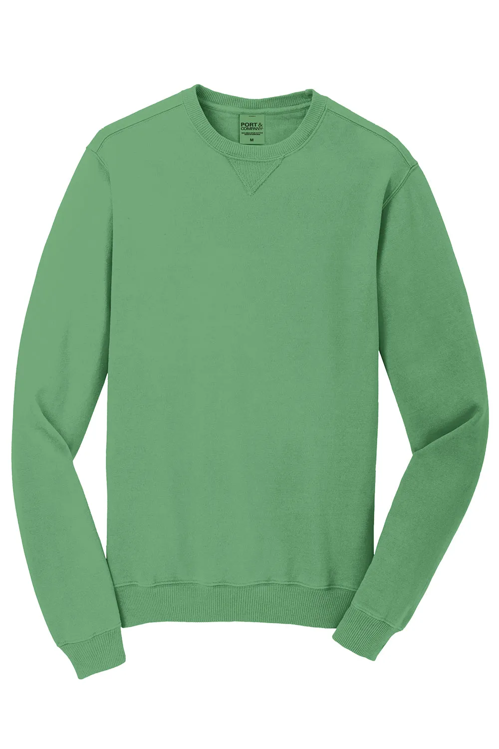 Port & Company Mens Beach Wash Fleece Crewneck Sweatshirt - Safari Green