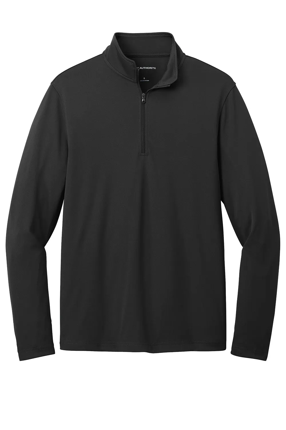 Port Authority Mens Dry Zone Moisture Wicking Micro Mesh 1/4 Zip Sweatshirt - Deep Black