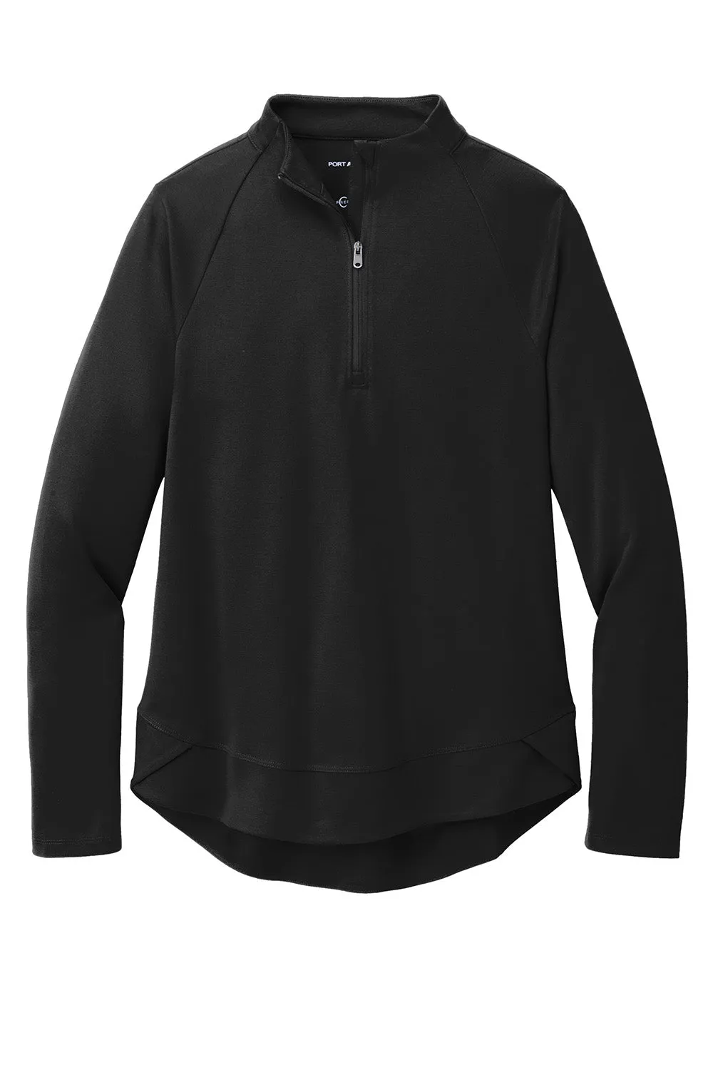 Port Authority Womens C-FREE Cypress Snag Resistant 1/4 Zip Sweatshirt - Deep Black