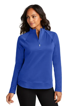 Port Authority Womens C-FREE Cypress Snag Resistant 1/4 Zip Sweatshirt - True Royal Blue