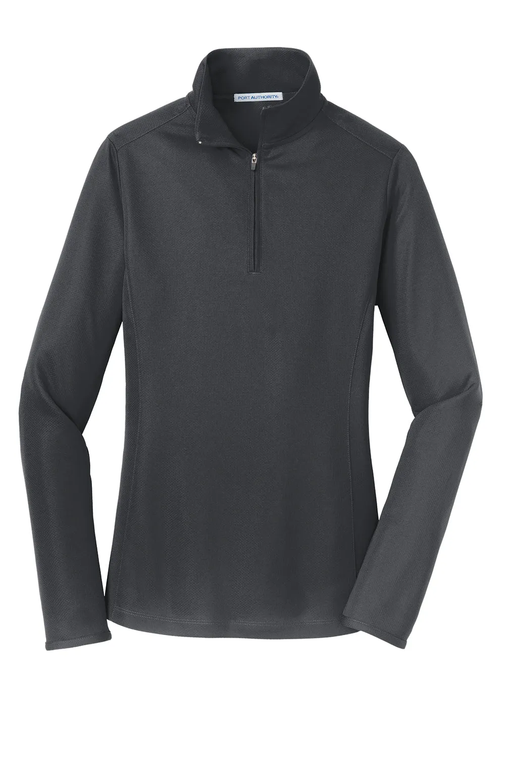 Port Authority Womens Moisture Wicking 1/4 Zip Sweatshirt - Battleship Grey