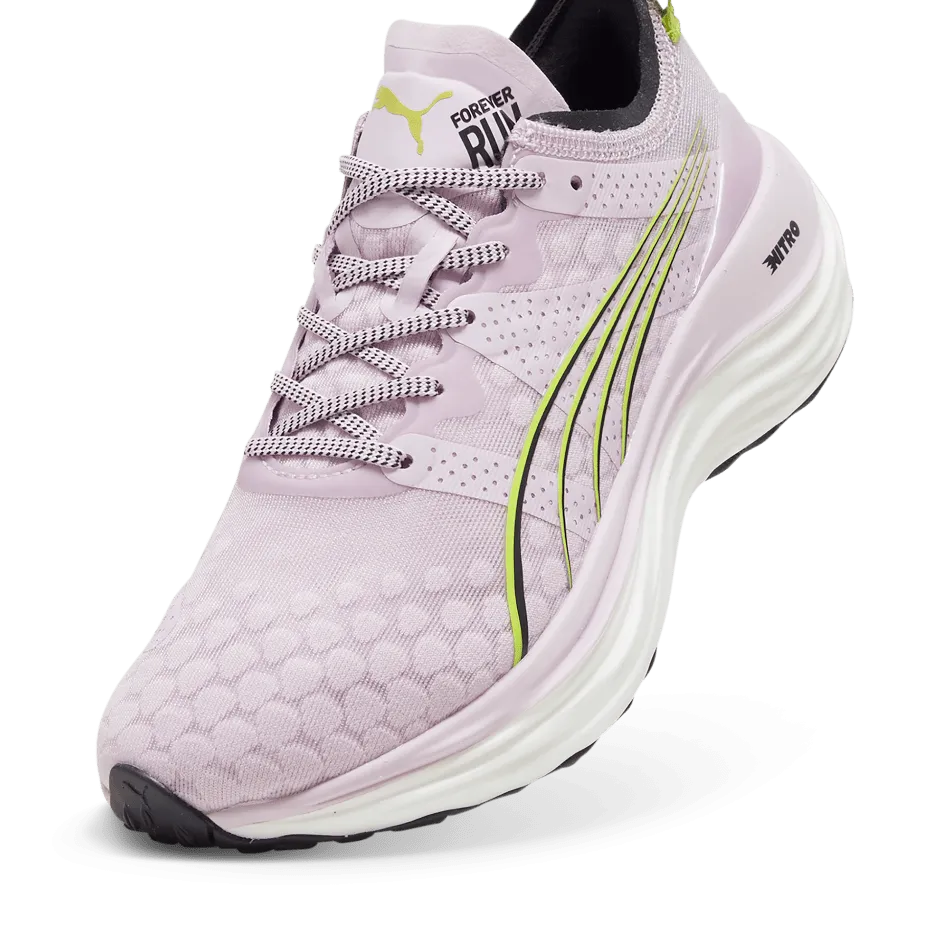 Puma ForeverRun Nitro Women's  Running Shoes in Grape Mist-Puma Black-Lime Pow SS24 Shoes_Puma-Running